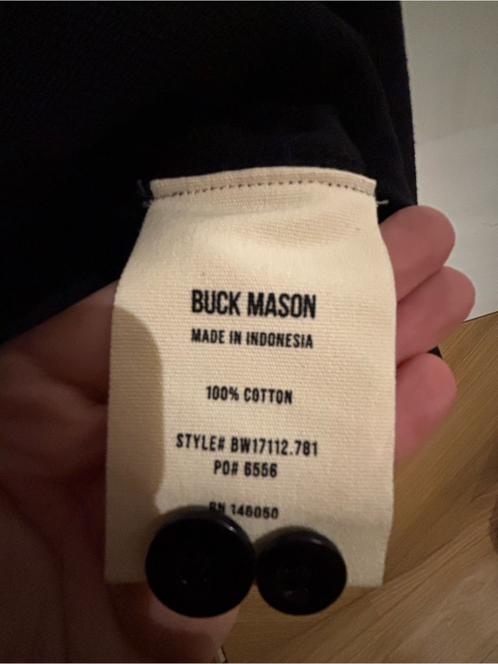Buck Mason the ridge twill black denim mechanics jacket size small black - Picture 4 of 4